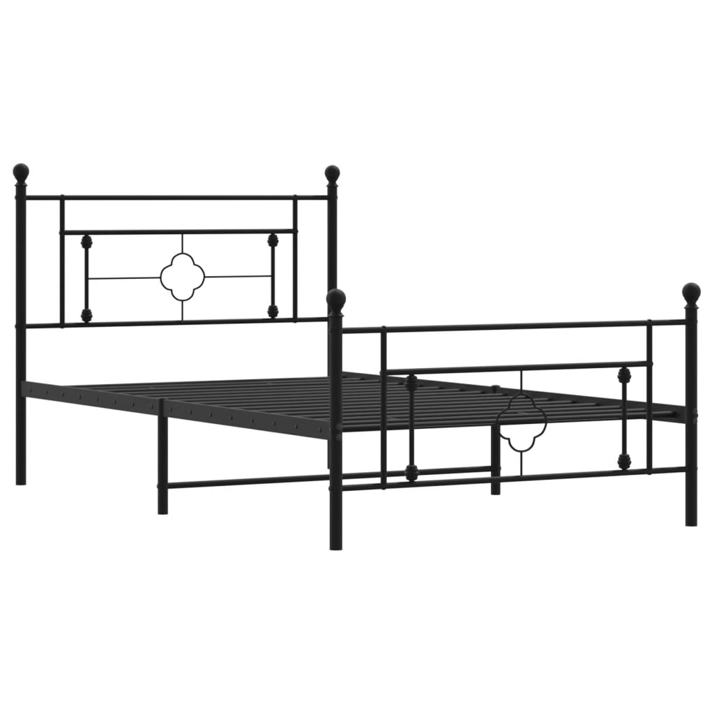 8721012248861_g_en_hd_2 vidaXL Metal Bed Frame without Mattress with Footboard Black 107x203 cm King Single - Image 4