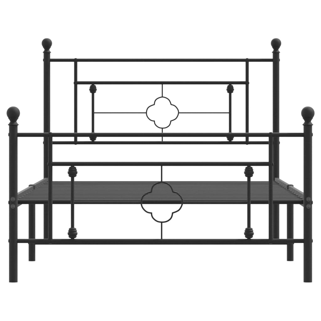 8721012248861_g_en_hd_3 vidaXL Metal Bed Frame without Mattress with Footboard Black 107x203 cm King Single - Image 5