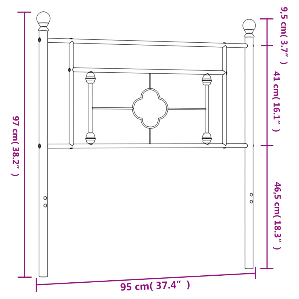 8721012249004_g_en_hd_5 vidaXL Metal Headboard Black 90 cm - Image 7