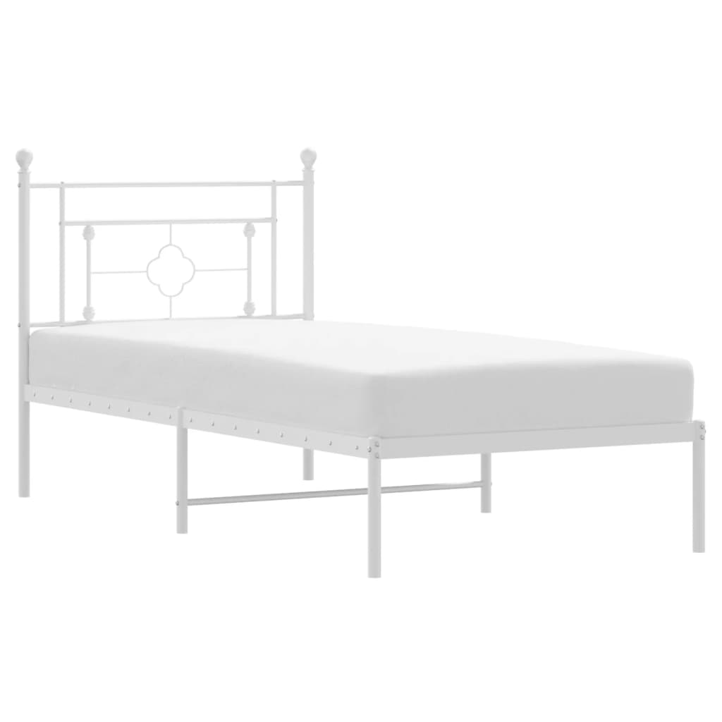 8721012249134_a_en_hd_1 vidaXL Metal Bed Frame without Mattress with Headboard White 90x190 cm - Image 2