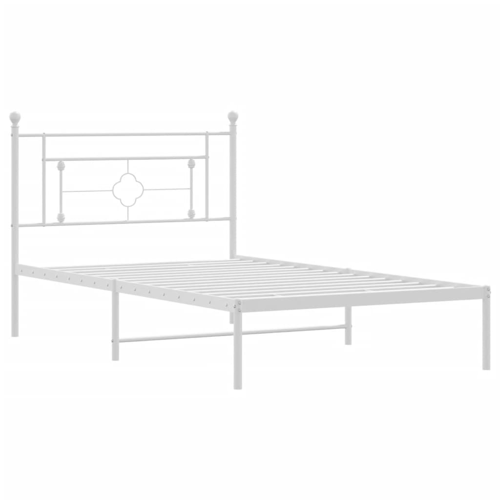 8721012249172_g_en_hd_2 vidaXL Metal Bed Frame without Mattress with Headboard White 107x203 cm King Single - Image 4