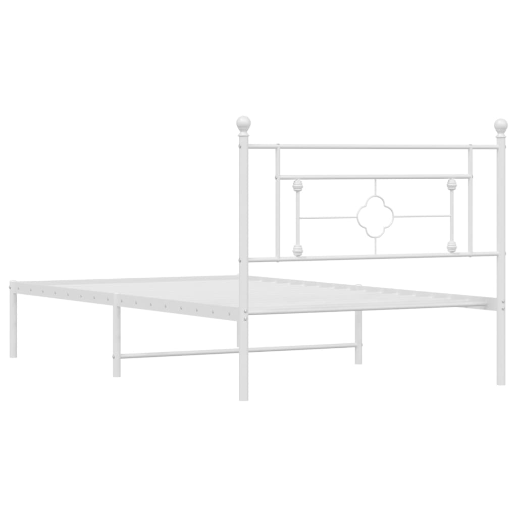 8721012249172_g_en_hd_5 vidaXL Metal Bed Frame without Mattress with Headboard White 107x203 cm King Single - Image 7