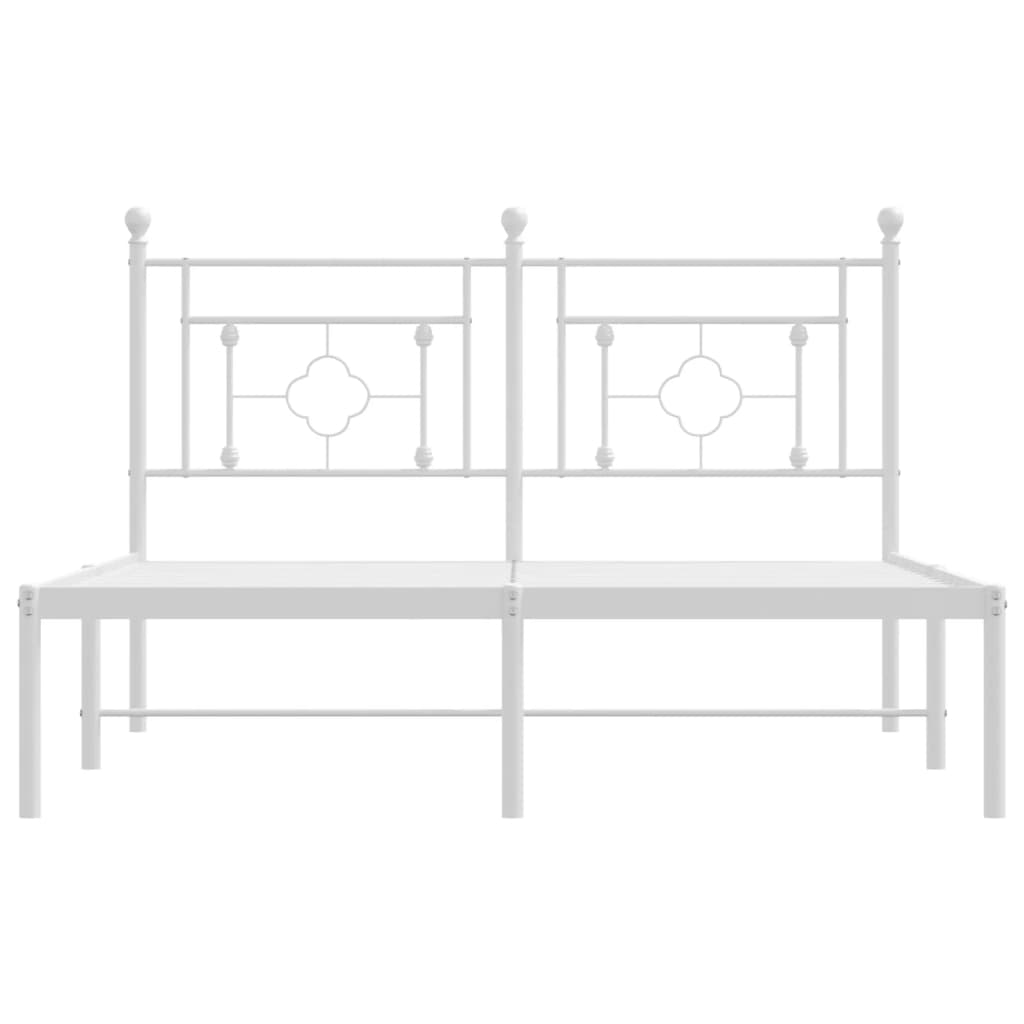 8721012249202_g_en_hd_3 vidaXL Metal Bed Frame without Mattress with Headboard White 135x190 cm - Image 5