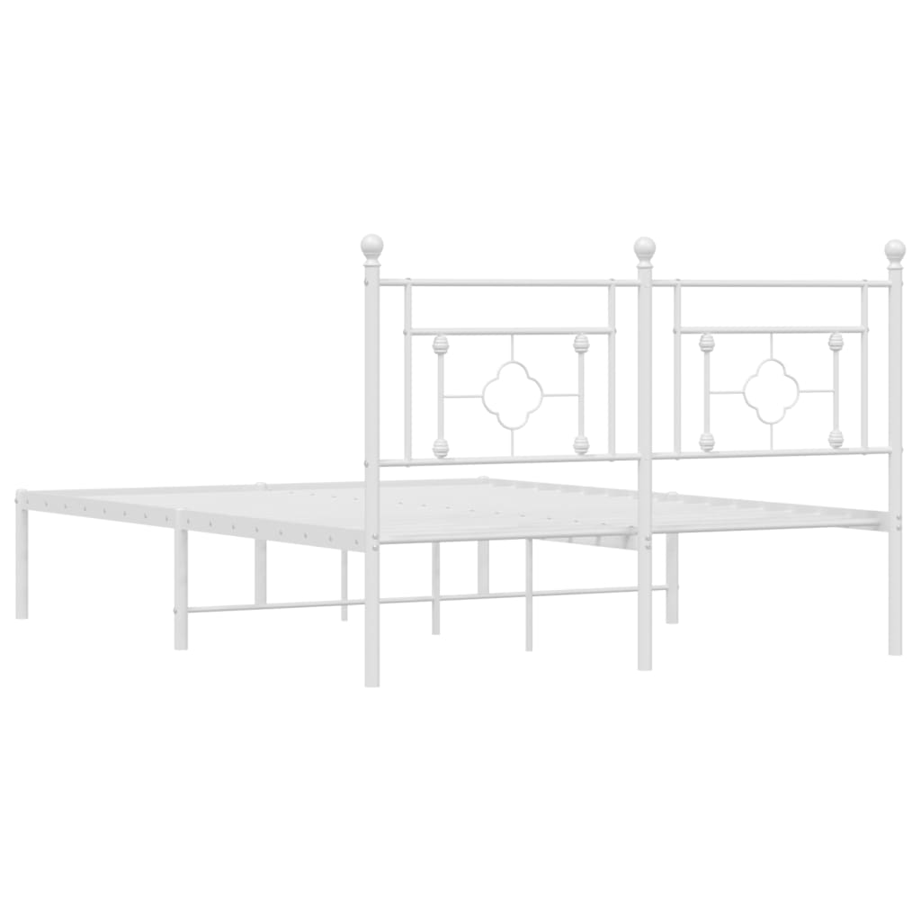 8721012249202_g_en_hd_5 vidaXL Metal Bed Frame without Mattress with Headboard White 135x190 cm - Image 7