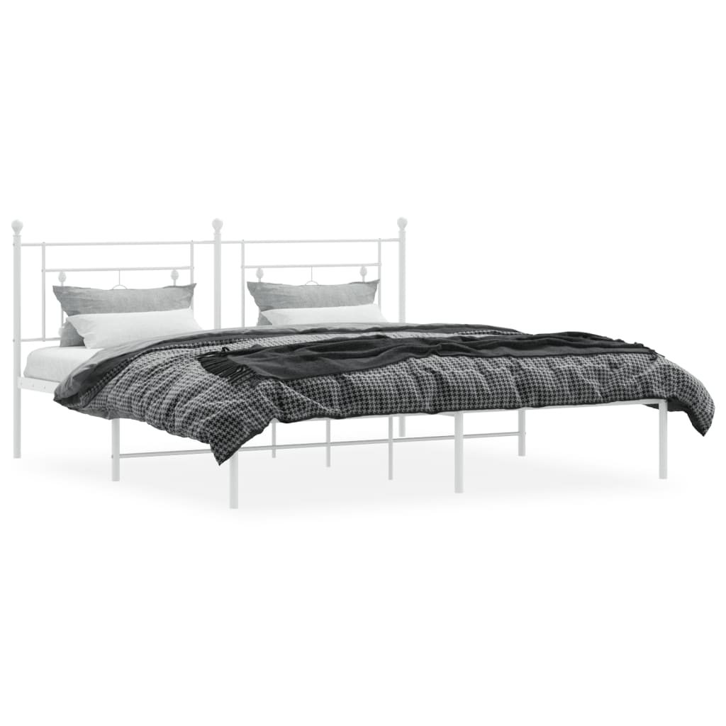 8721012249257_g_en_hd_1 vidaXL Metal Bed Frame without Mattress with Headboard White 183x203 cm King - Image 3