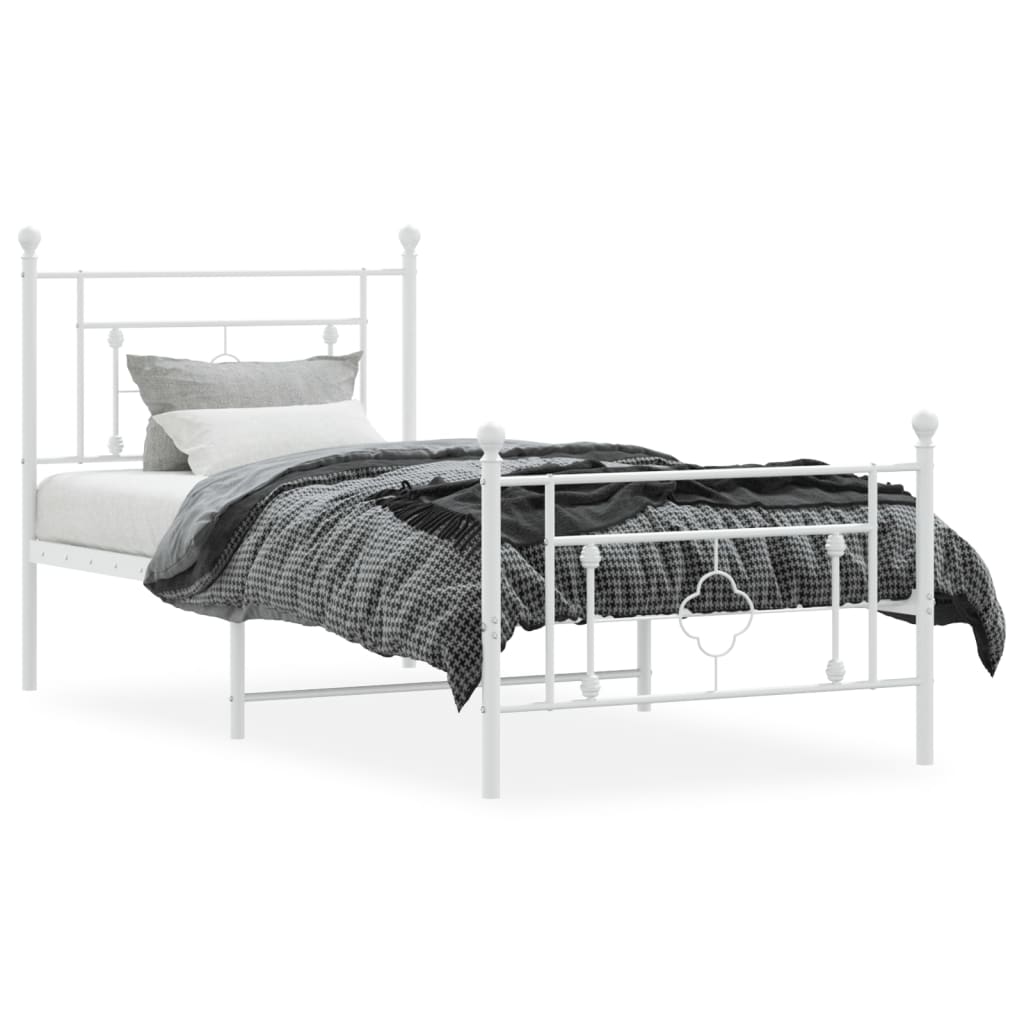 8721012249318_g_en_hd_1 vidaXL Metal Bed Frame without Mattress with Footboard White 90x190 cm - Image 3
