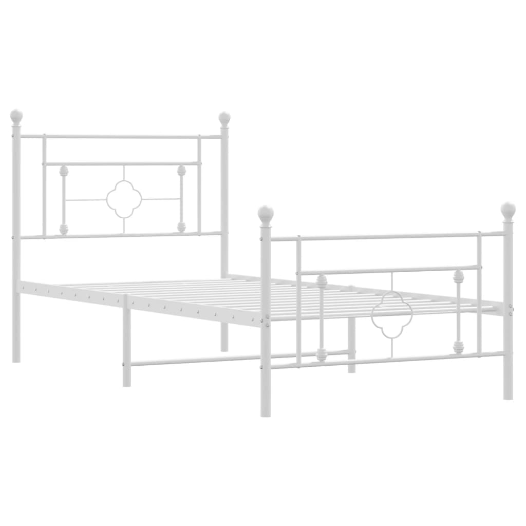 8721012249318_g_en_hd_2 vidaXL Metal Bed Frame without Mattress with Footboard White 90x190 cm - Image 4