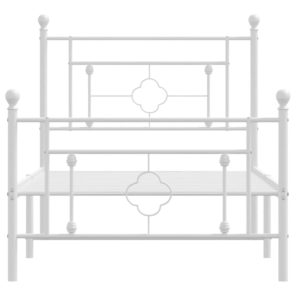 8721012249318_g_en_hd_3 vidaXL Metal Bed Frame without Mattress with Footboard White 90x190 cm - Image 5
