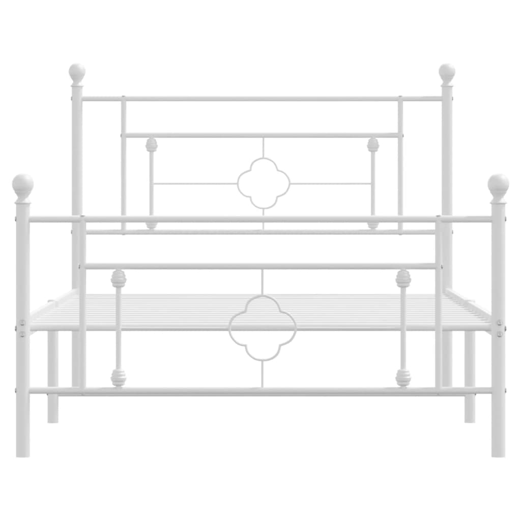 8721012249356_g_en_hd_3 vidaXL Metal Bed Frame without Mattress with Footboard White 107x203 cm King Single - Image 5