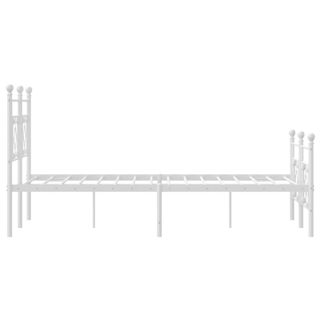 8721012249387_g_en_hd_4 vidaXL Metal Bed Frame without Mattress with Footboard White 135x190 cm - Image 6