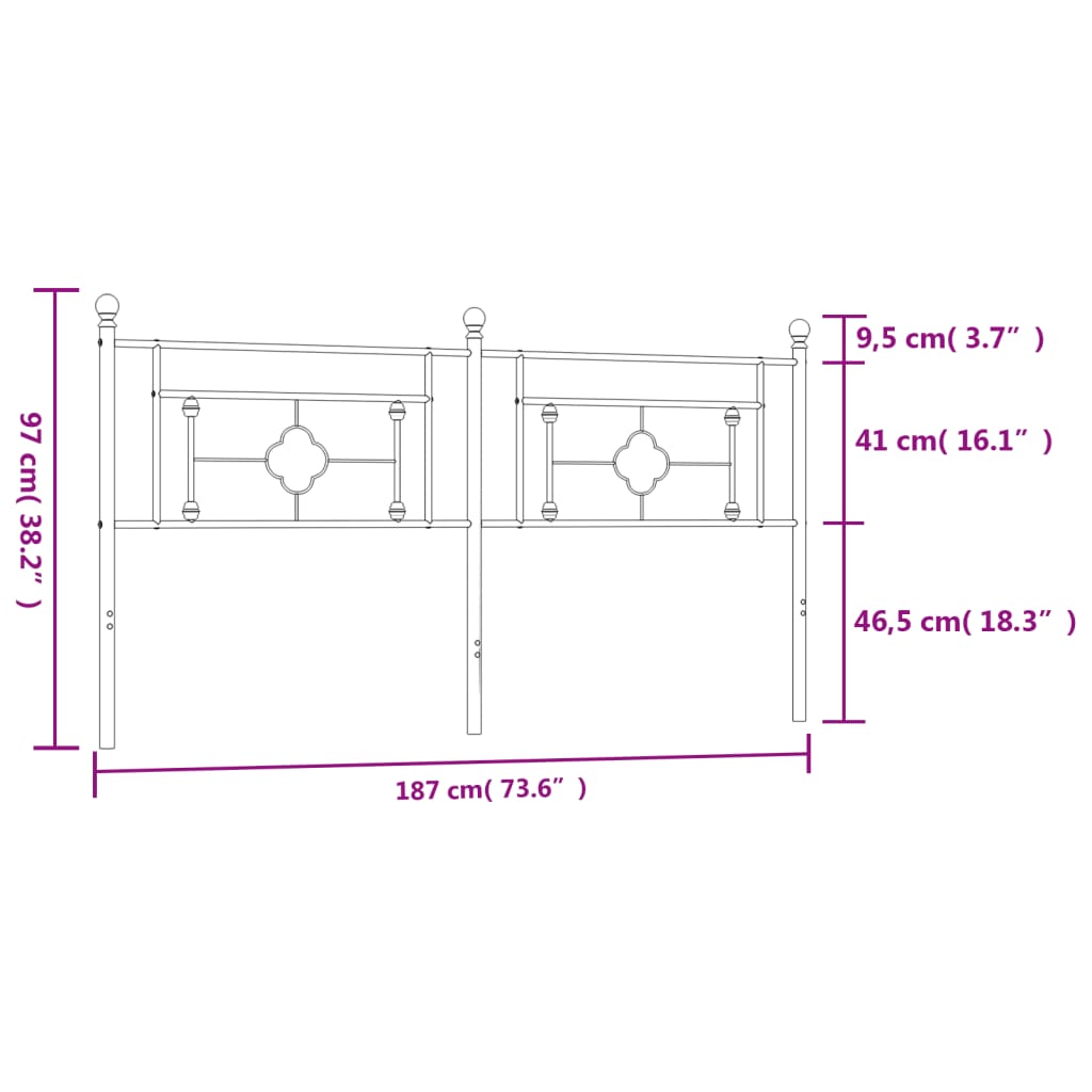 8721012249578_g_en_hd_5 vidaXL Metal Headboard White 183 cm King - Image 7