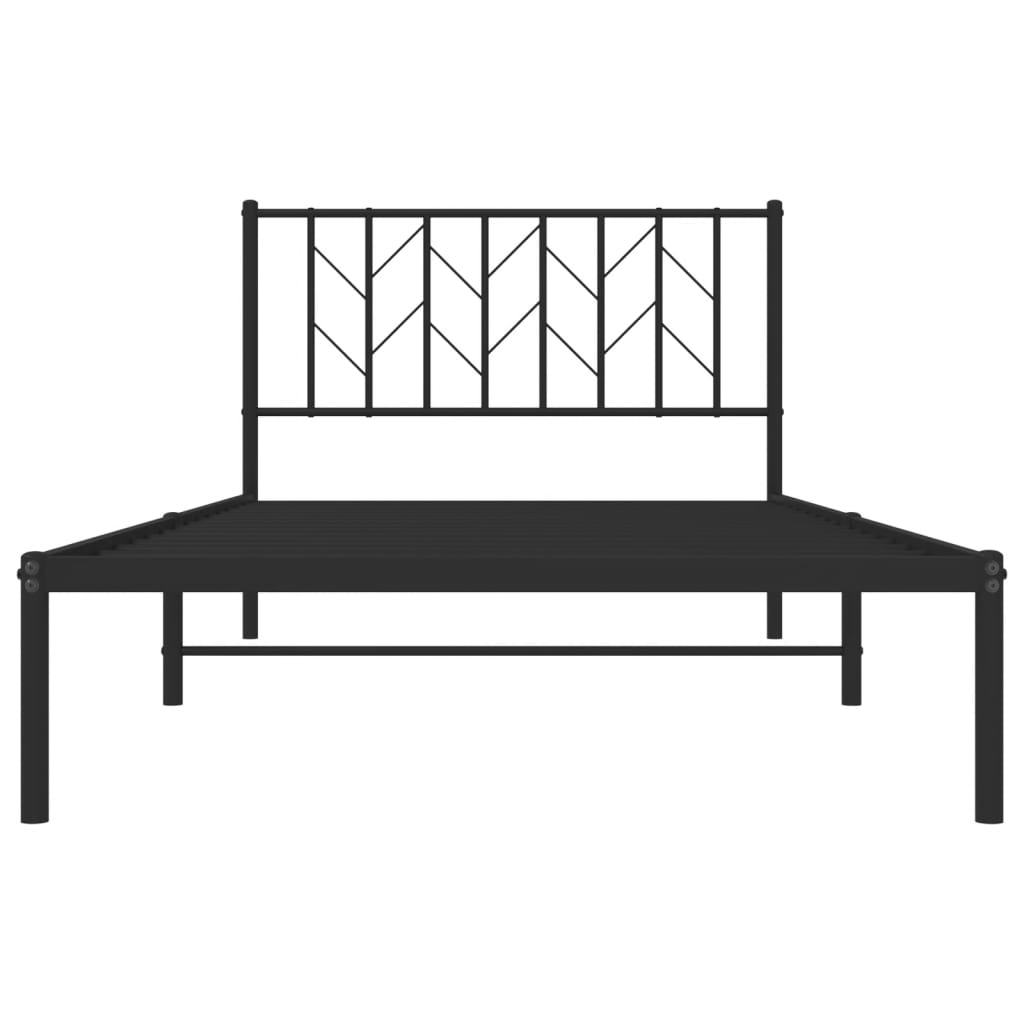 8721012249660_g_en_hd_3 vidaXL Metal Bed Frame without Mattress with Headboard Black 107x203 cm King Single - Image 5