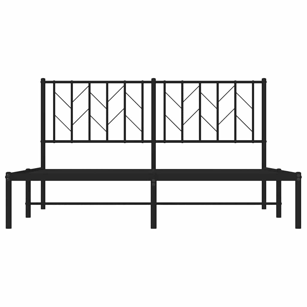 8721012249721_g_en_hd_4 vidaXL Metal Bed Frame without Mattress with Headboard Black 150x200 cm - Image 6