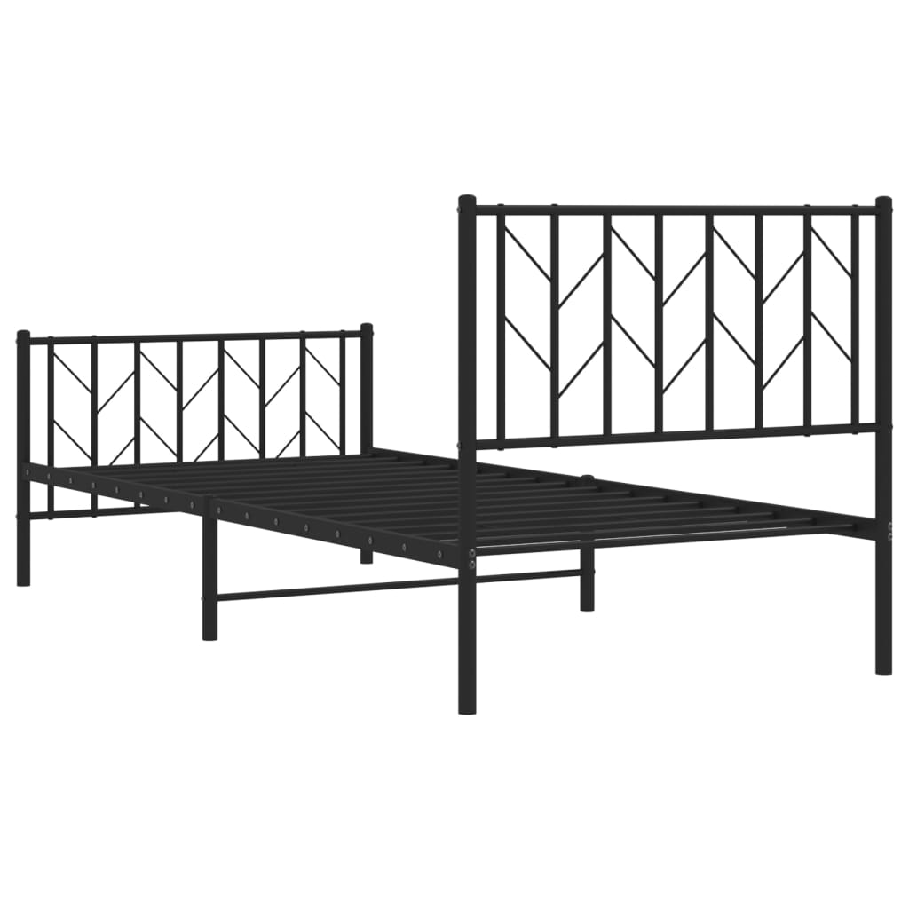 8721012249806_g_en_hd_5 vidaXL Metal Bed Frame without Mattress with Footboard Black 90x190 cm - Image 7