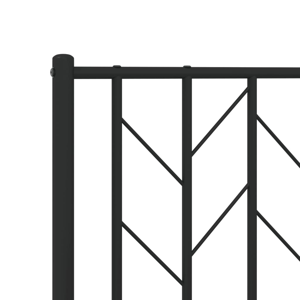 8721012249806_g_en_hd_6 vidaXL Metal Bed Frame without Mattress with Footboard Black 90x190 cm - Image 8