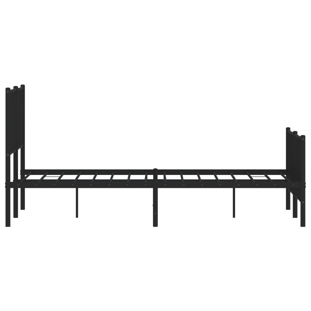 8721012249875_g_en_hd_4 vidaXL Metal Bed Frame without Mattress with Footboard Black 135x190 cm - Image 6
