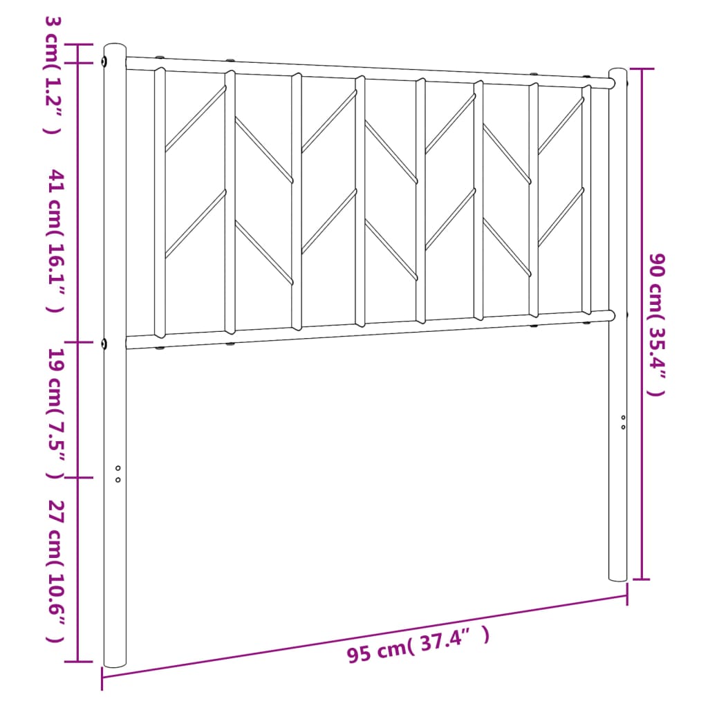 8721012249981_g_en_hd_5 vidaXL Metal Headboard Black 90 cm - Image 7