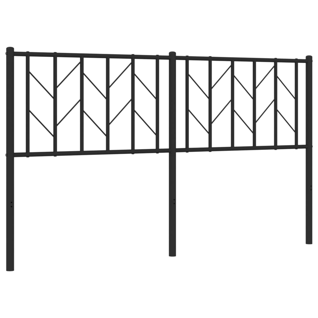 8721012250048_a_en_hd_1 vidaXL Metal Headboard Black 152 cm Queen - Image 2