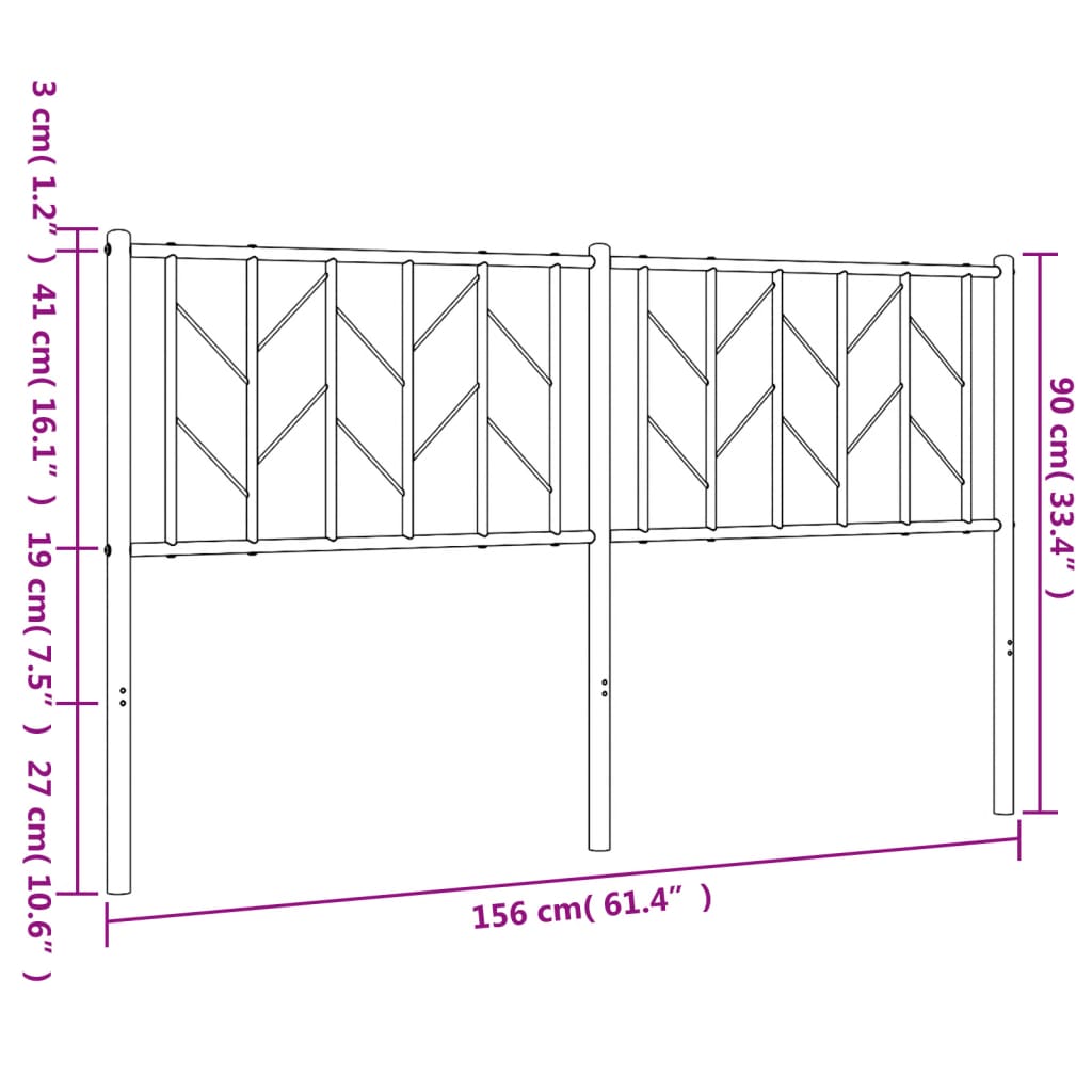 8721012250048_g_en_hd_5 vidaXL Metal Headboard Black 152 cm Queen - Image 7