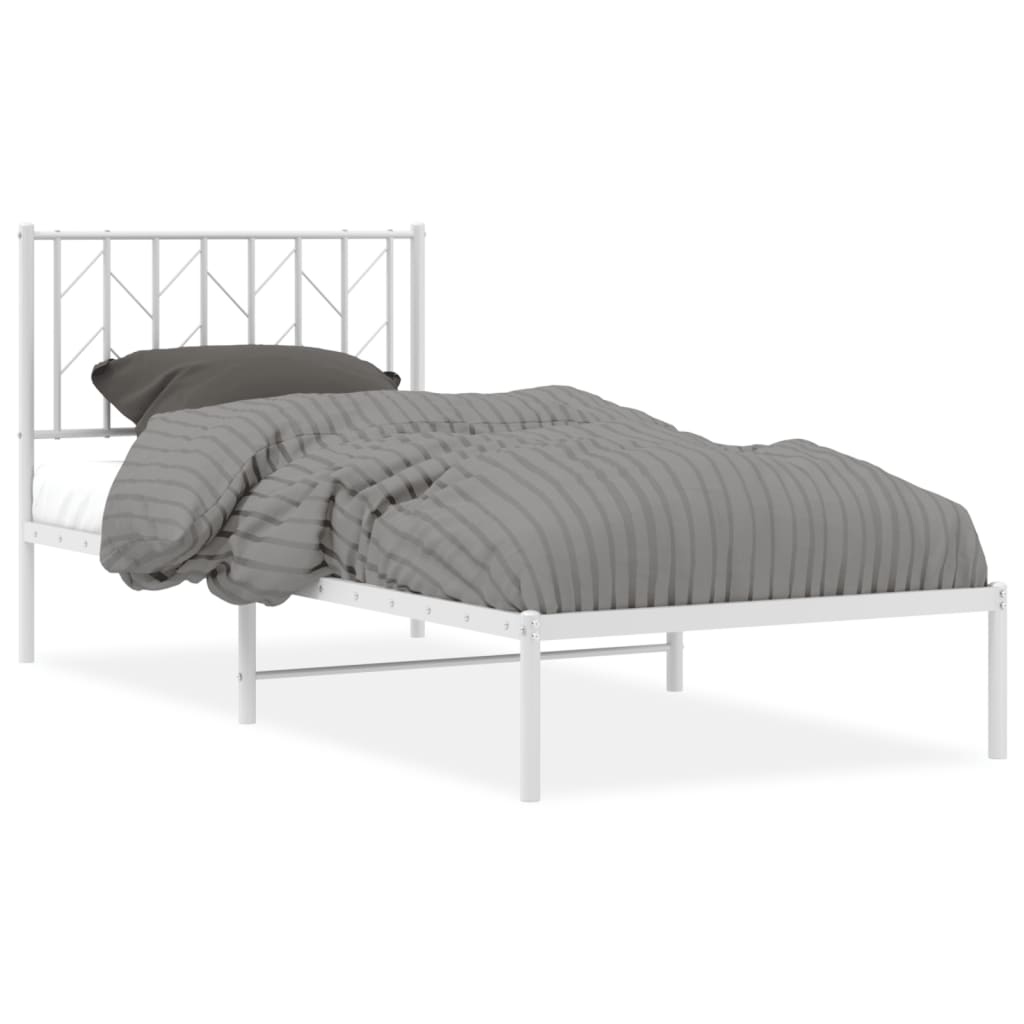 8721012250116_a_en_hd_1 vidaXL Metal Bed Frame without Mattress with Headboard White 90x190 cm - Image 2