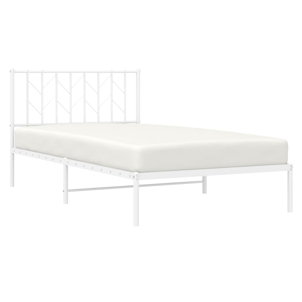 8721012250154_g_en_hd_1 vidaXL Metal Bed Frame without Mattress with Headboard White 107x203 cm King Single - Image 3
