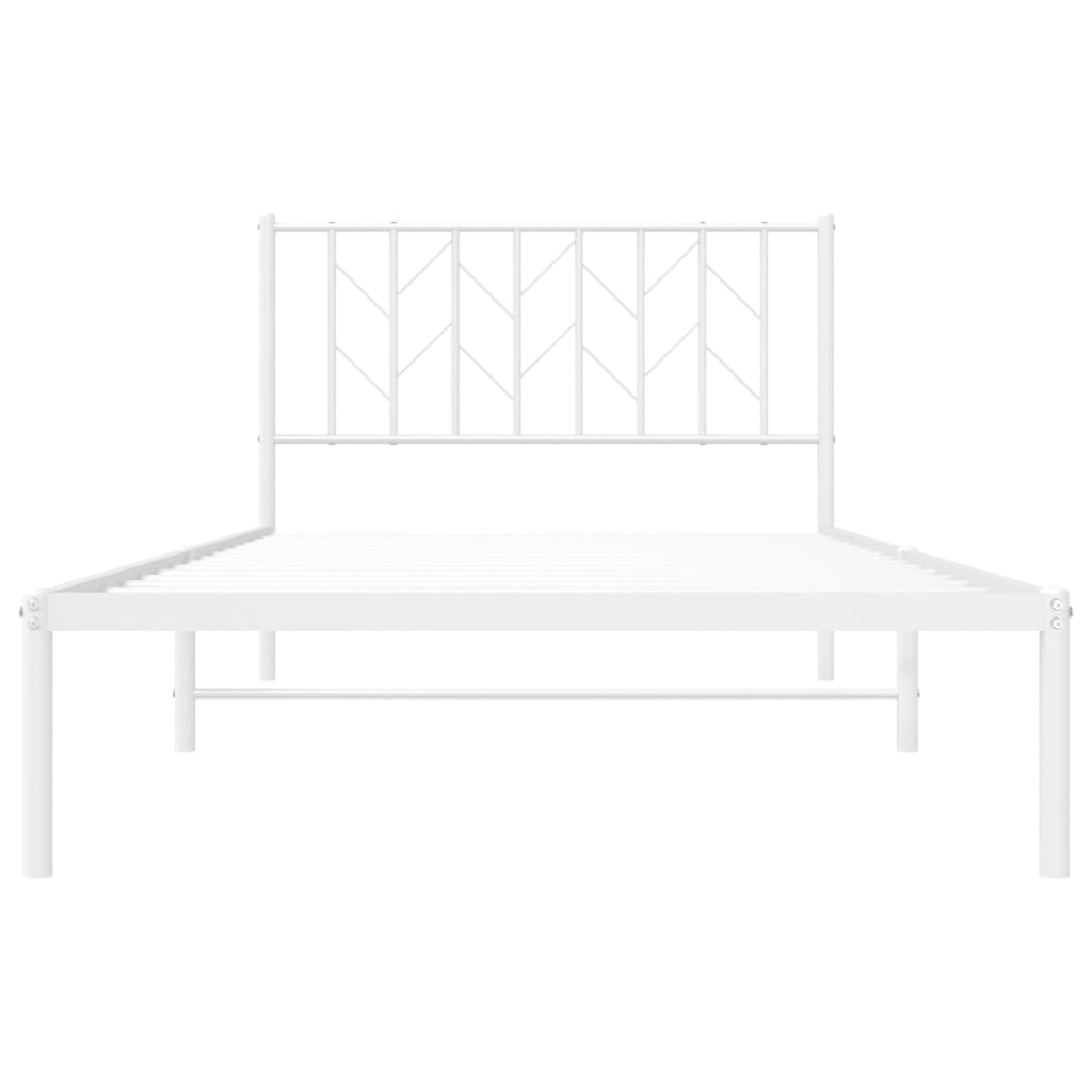 8721012250154_g_en_hd_3 vidaXL Metal Bed Frame without Mattress with Headboard White 107x203 cm King Single - Image 5