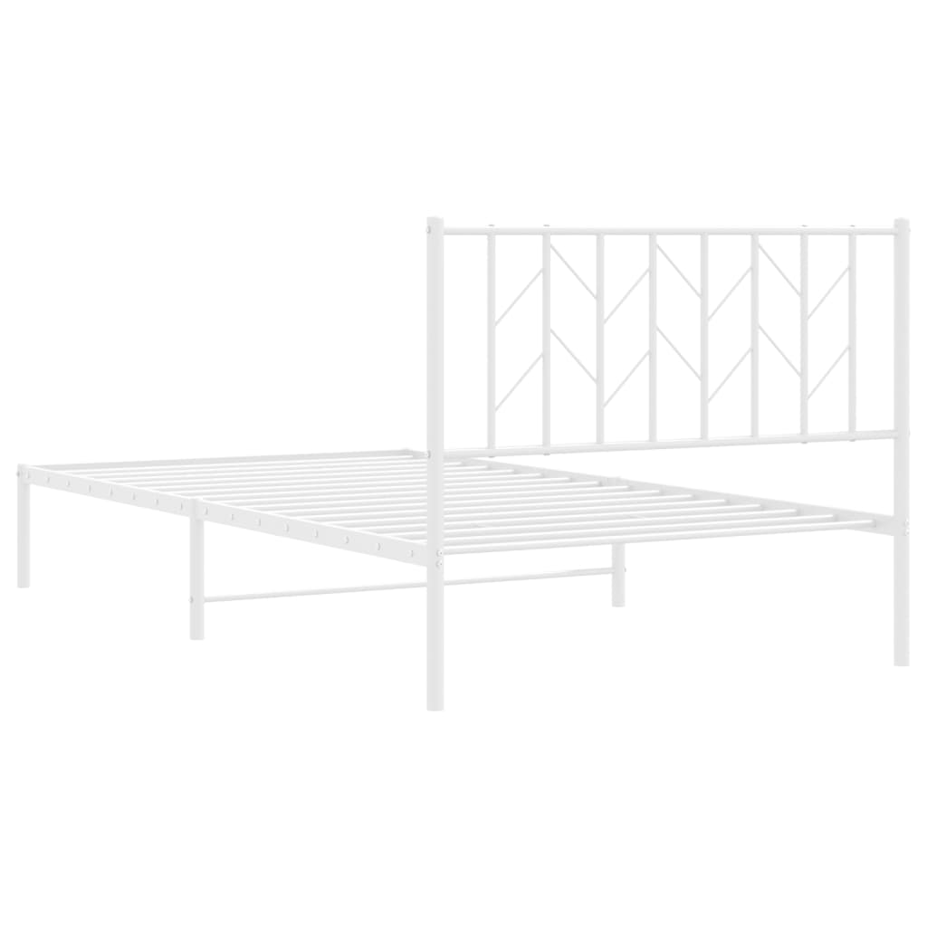 8721012250154_g_en_hd_5 vidaXL Metal Bed Frame without Mattress with Headboard White 107x203 cm King Single - Image 7