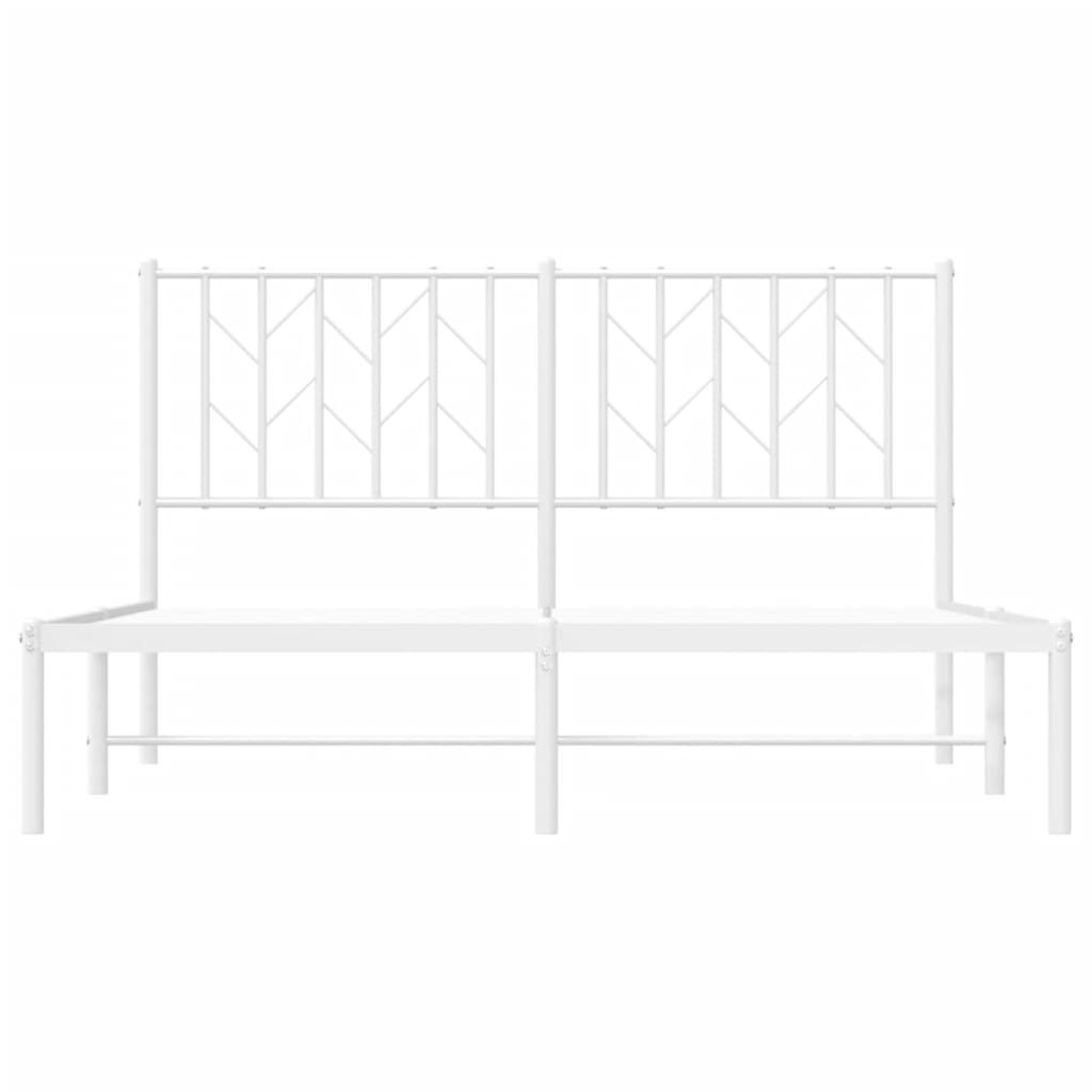 8721012250185_g_en_hd_3 vidaXL Metal Bed Frame without Mattress with Headboard White 135x190 cm - Image 5