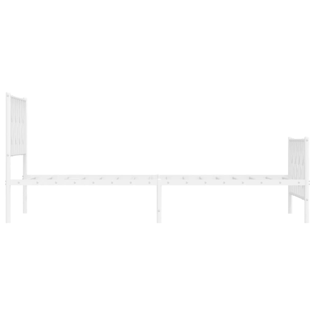 8721012250338_g_en_hd_4 vidaXL Metal Bed Frame without Mattress with Footboard White 107x203 cm King Single - Image 6
