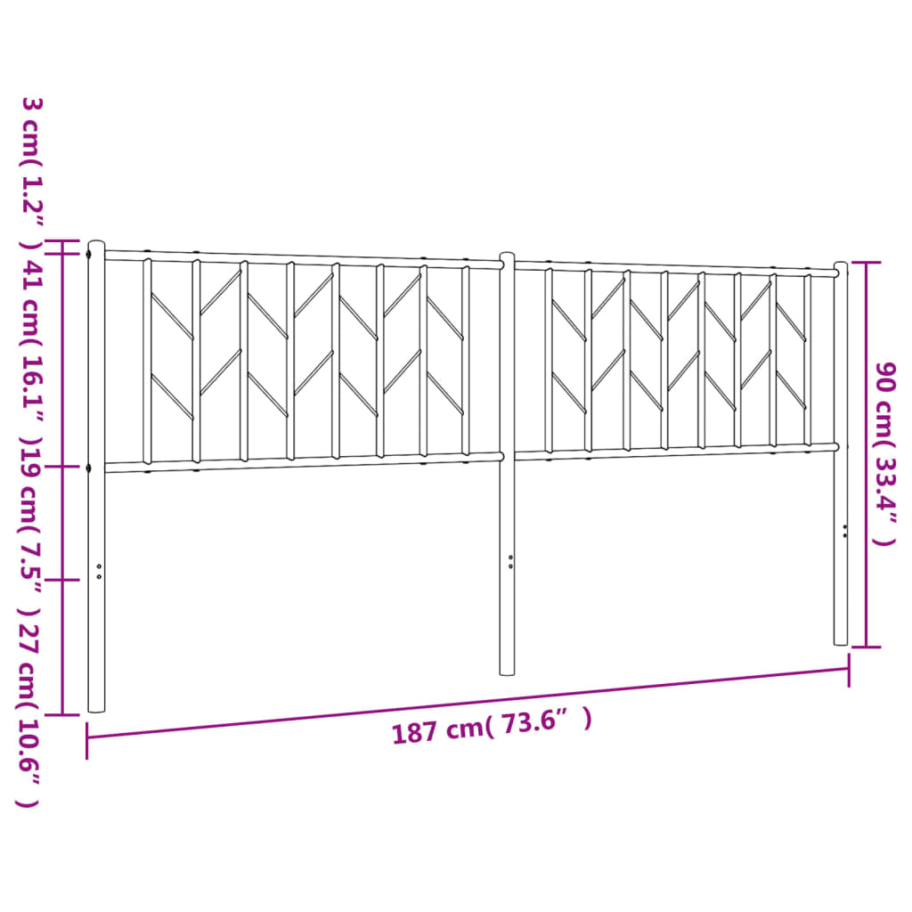 8721012250550_g_en_hd_5 vidaXL Metal Headboard White 183 cm King - Image 7