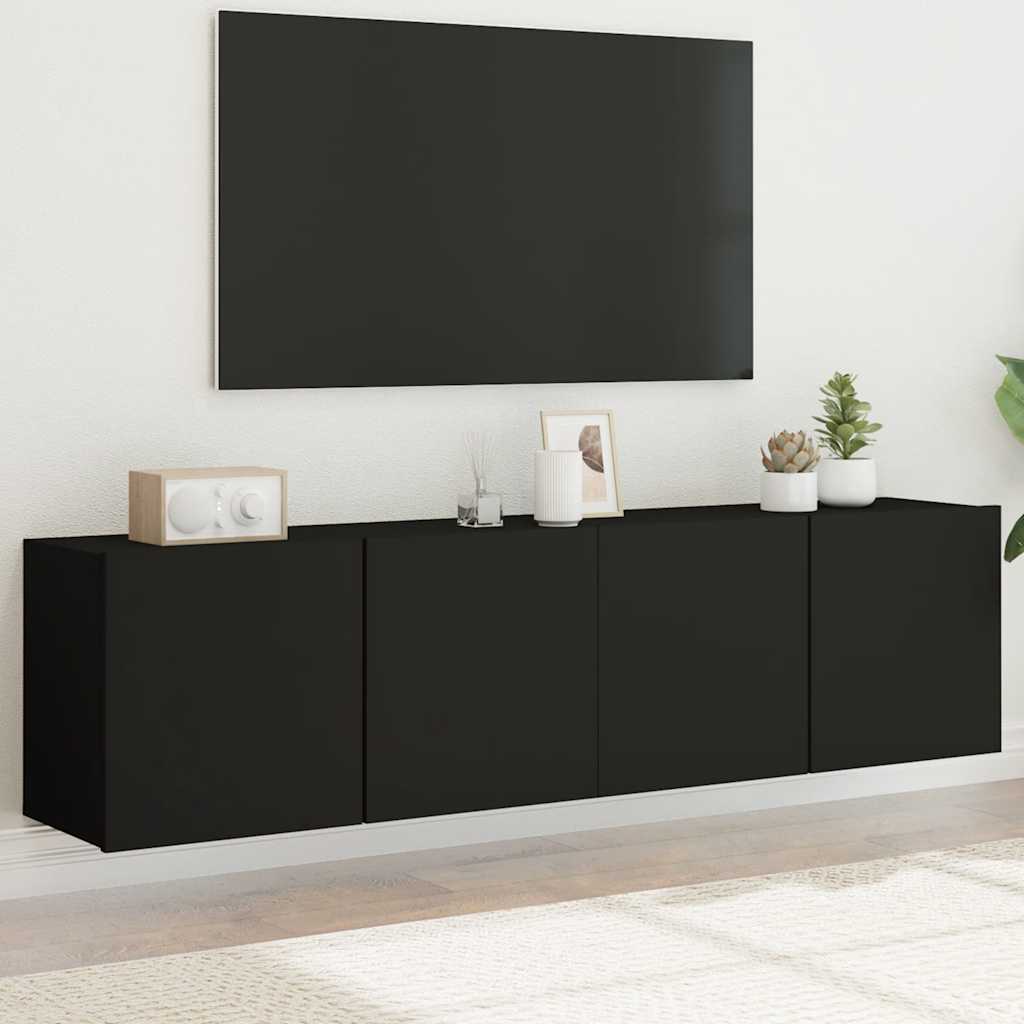 8721012255395_m_en_hd_1 vidaXL TV Cabinets Wall-mounted 2 pcs Black 80x30x41 cm - Image 1