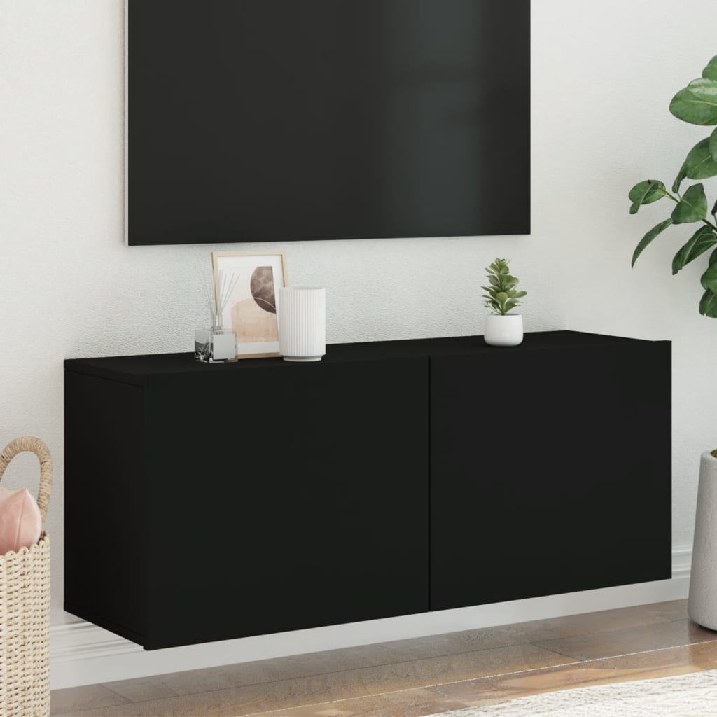8721012255517_m_en_hd_1 vidaXL TV Cabinet Wall-mounted Black 100x30x41 cm - Image 1