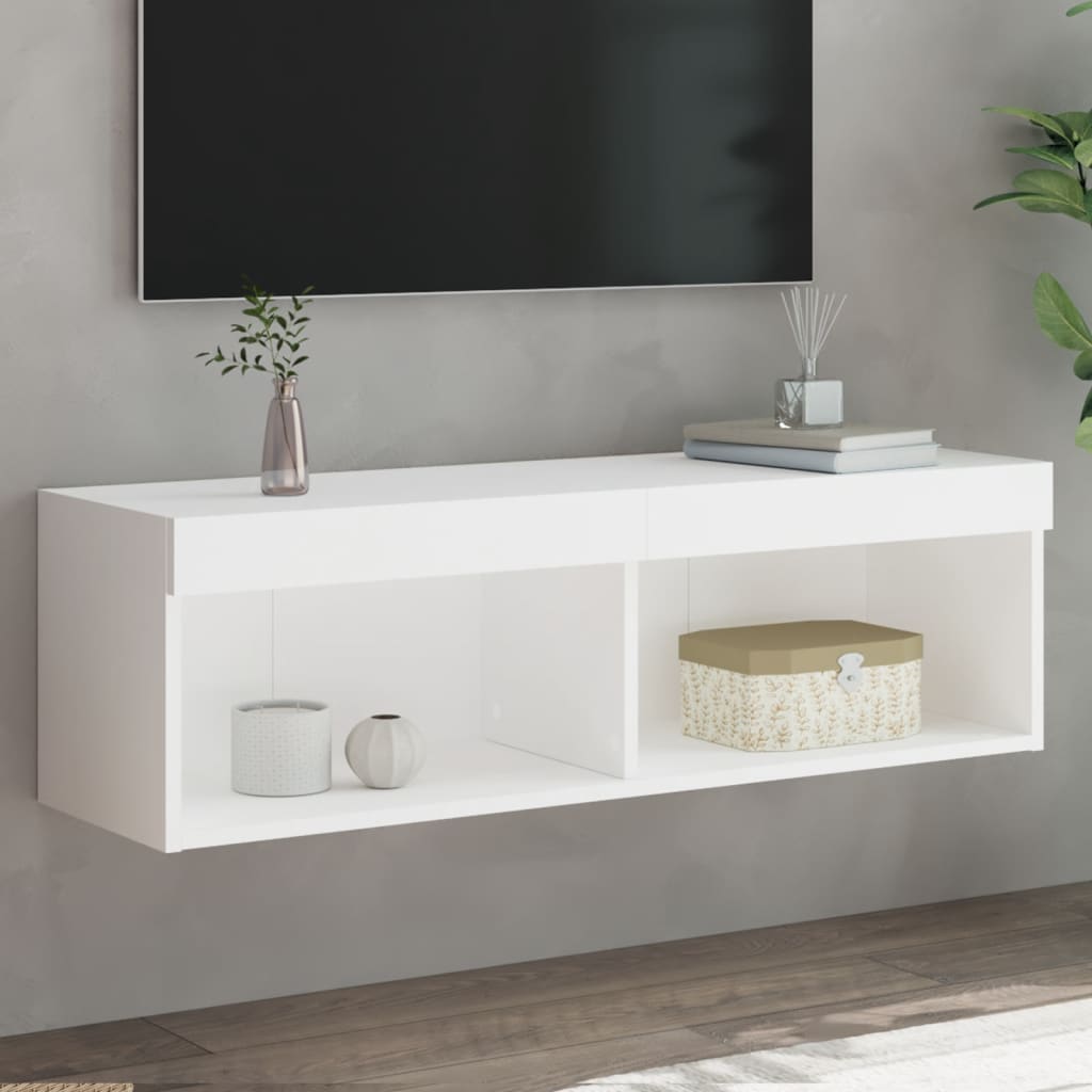 8721012257399_m_en_hd_1 vidaXL TV Cabinet with LED Lights White 100x30x30 cm - Image 1
