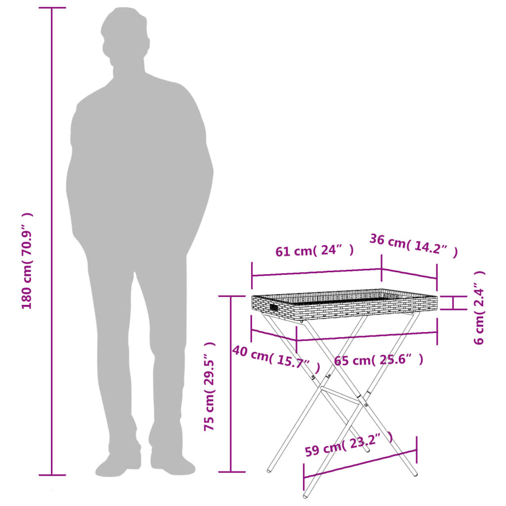 8721012262294_g_en_hd_8 vidaXL Folding Tray Table Grey 65x40x75 cm Poly Rattan - Image 10