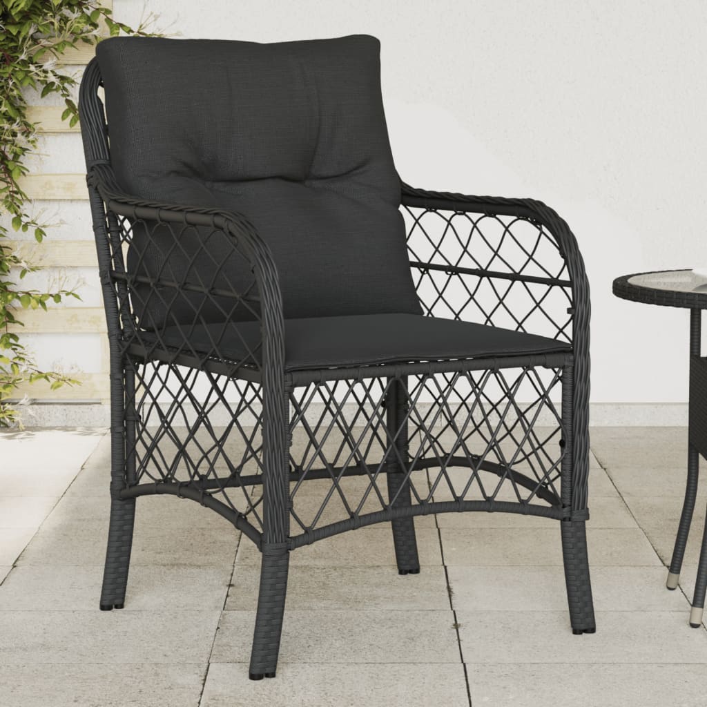 8721012262539_m_en_hd_1 vidaXL Garden Chairs with Cushions 2 pcs Black Poly Rattan - Image 1
