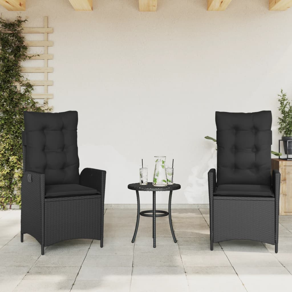 8721012263659_m_en_hd_1 vidaXL Reclining Garden Chairs 2 pcs with Cushions Black Poly Rattan - Image 1