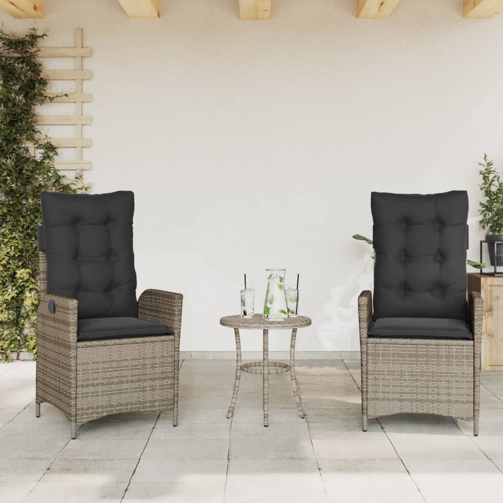 8721012263673_m_en_hd_1 vidaXL Reclining Garden Chairs 2 pcs with Cushions Grey Poly Rattan - Image 1