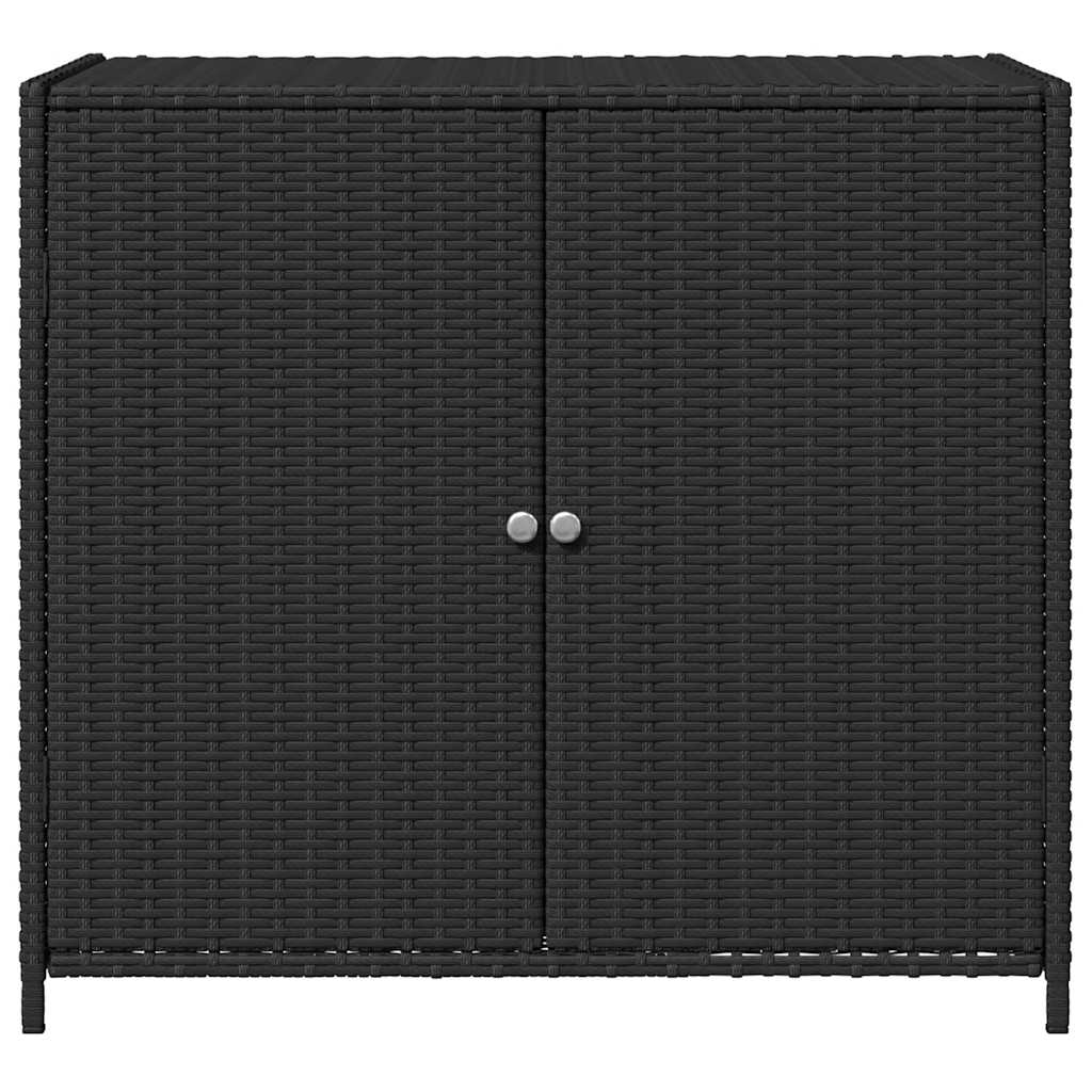 8721012264694_g_en_hd_4 vidaXL Garden Storage Cabinet Black 83x45x76 cm Poly Rattan - Image 7