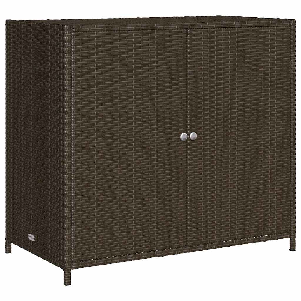 8721012264700_a_en_hd_1 vidaXL Garden Storage Cabinet Brown 83x45x76 cm Poly Rattan - Image 2