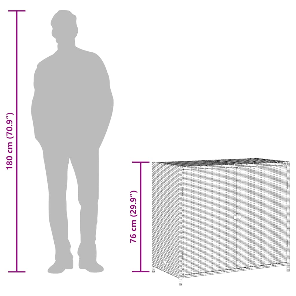 8721012264700_g_en_hd_10 vidaXL Garden Storage Cabinet Brown 83x45x76 cm Poly Rattan - Image 12