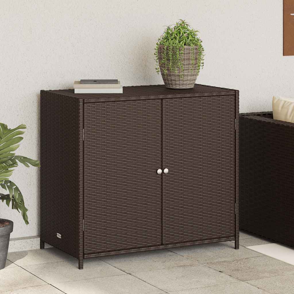 8721012264700_g_en_hd_2 vidaXL Garden Storage Cabinet Brown 83x45x76 cm Poly Rattan - Image 4