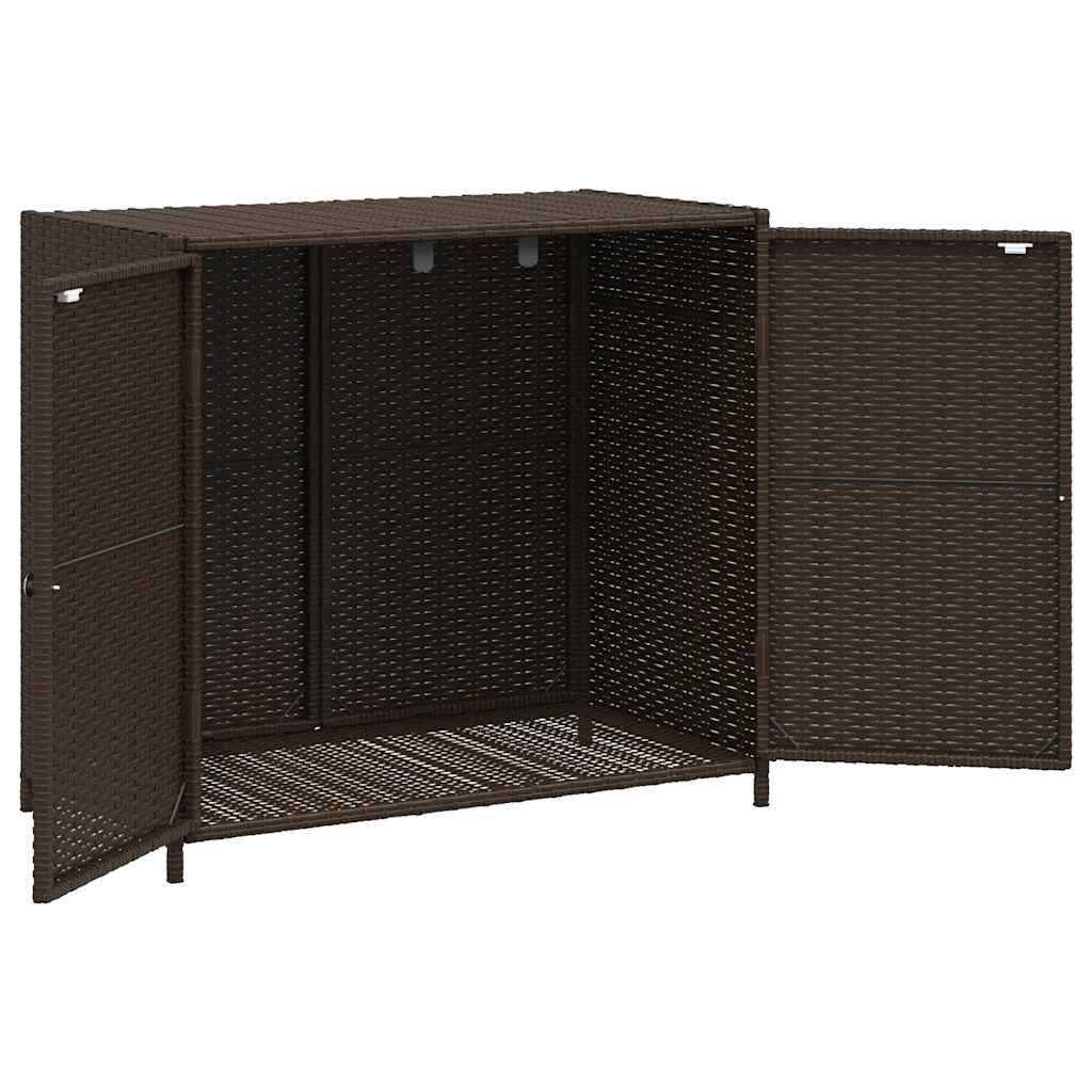 8721012264700_g_en_hd_3 vidaXL Garden Storage Cabinet Brown 83x45x76 cm Poly Rattan - Image 5