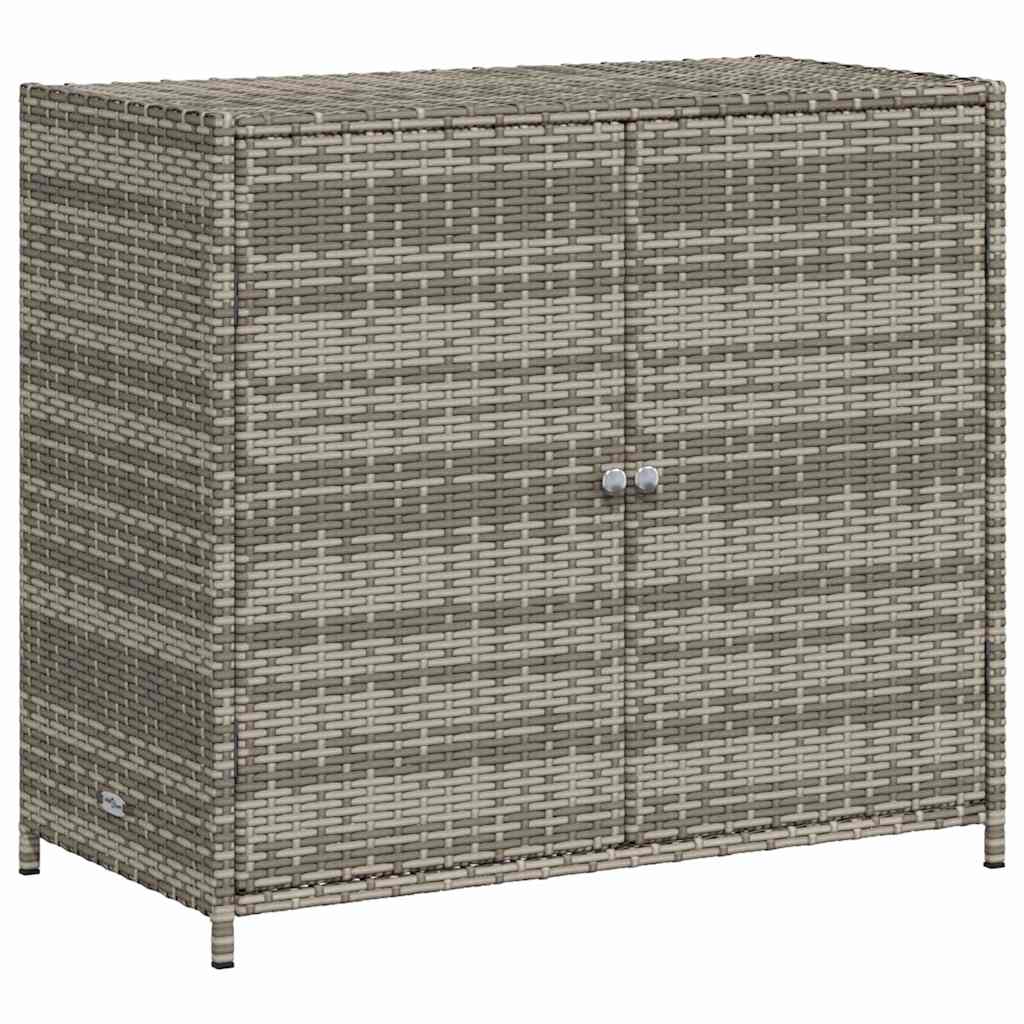 8721012264717_a_en_hd_1 vidaXL Garden Storage Cabinet Grey 83x45x76 cm Poly Rattan - Image 2
