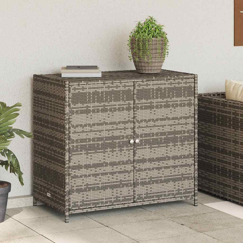 8721012264717_g_en_hd_1 vidaXL Garden Storage Cabinet Grey 83x45x76 cm Poly Rattan - Image 4