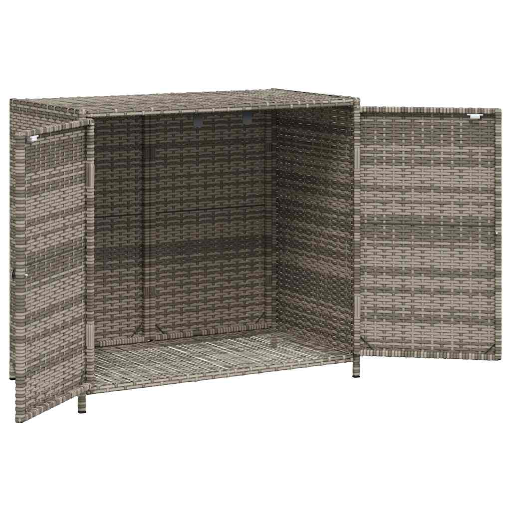 8721012264717_g_en_hd_4 vidaXL Garden Storage Cabinet Grey 83x45x76 cm Poly Rattan - Image 7