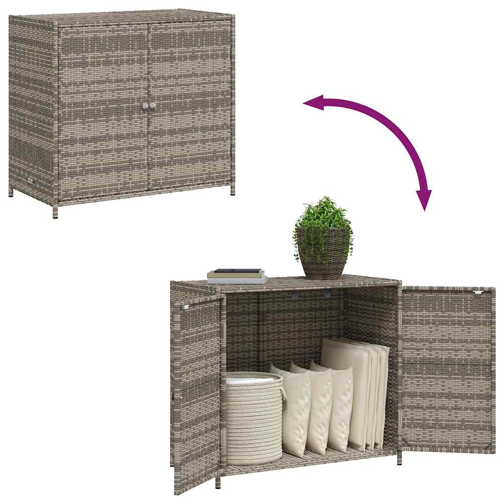 8721012264717_g_en_hd_7 vidaXL Garden Storage Cabinet Grey 83x45x76 cm Poly Rattan - Image 10