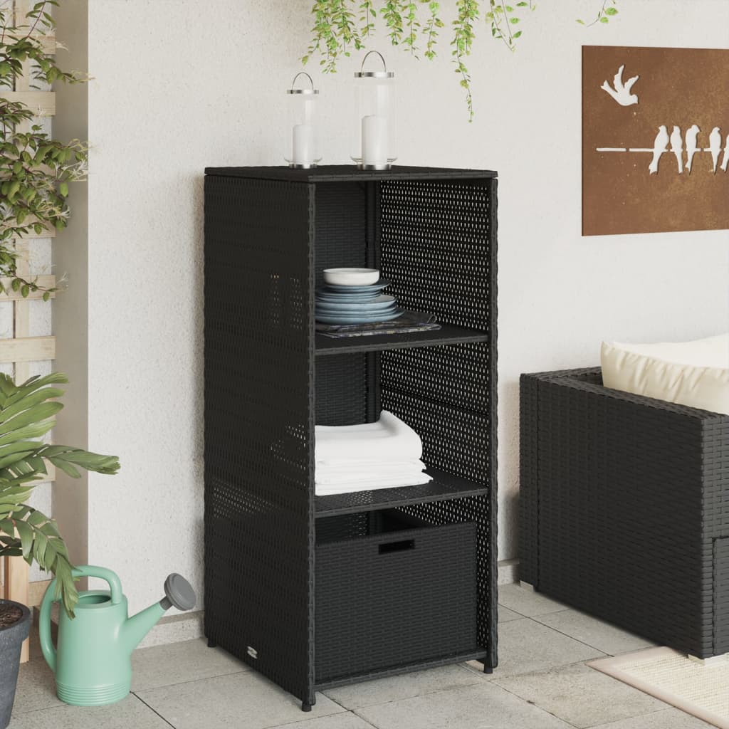 8721012264731_g_en_hd_1 vidaXL Garden Storage Cabinet Black 50x55x115 cm Poly Rattan - Image 4
