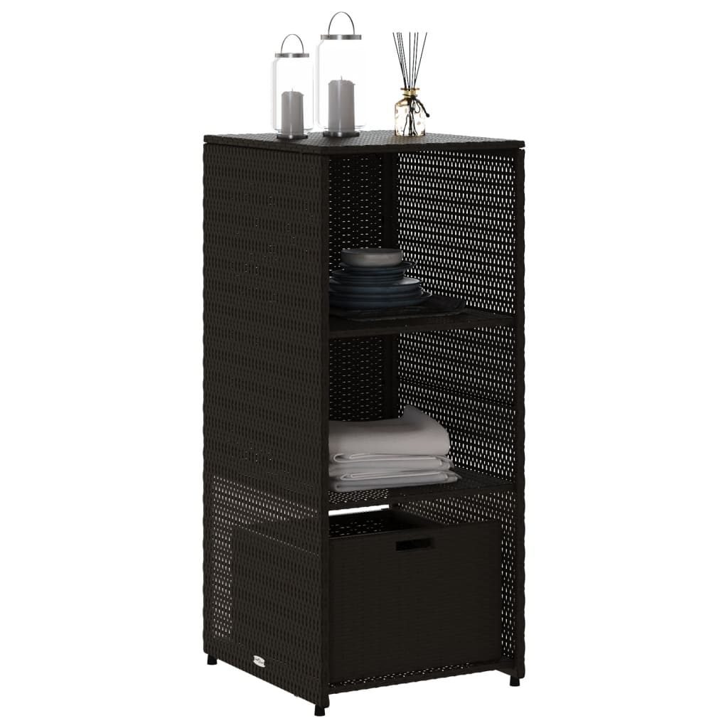8721012264731_g_en_hd_2 vidaXL Garden Storage Cabinet Black 50x55x115 cm Poly Rattan - Image 5