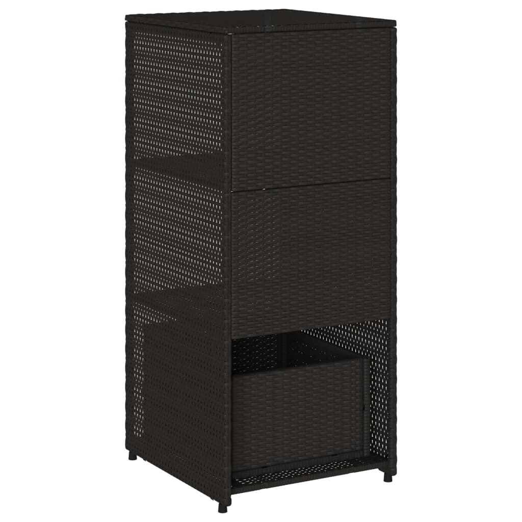 8721012264731_g_en_hd_7 vidaXL Garden Storage Cabinet Black 50x55x115 cm Poly Rattan - Image 10