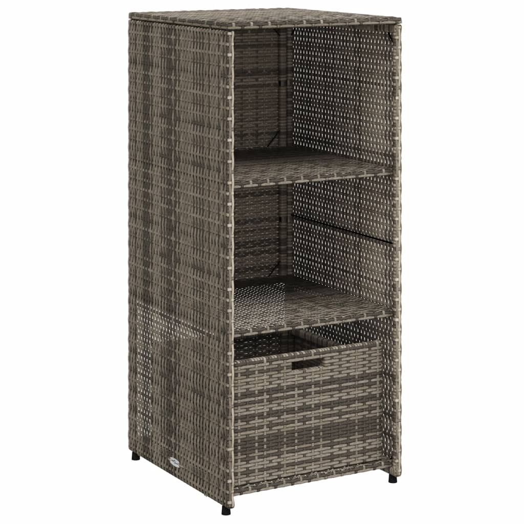 8721012264755_a_en_hd_1 vidaXL Garden Storage Cabinet Grey 50x55x115 cm Poly Rattan - Image 2